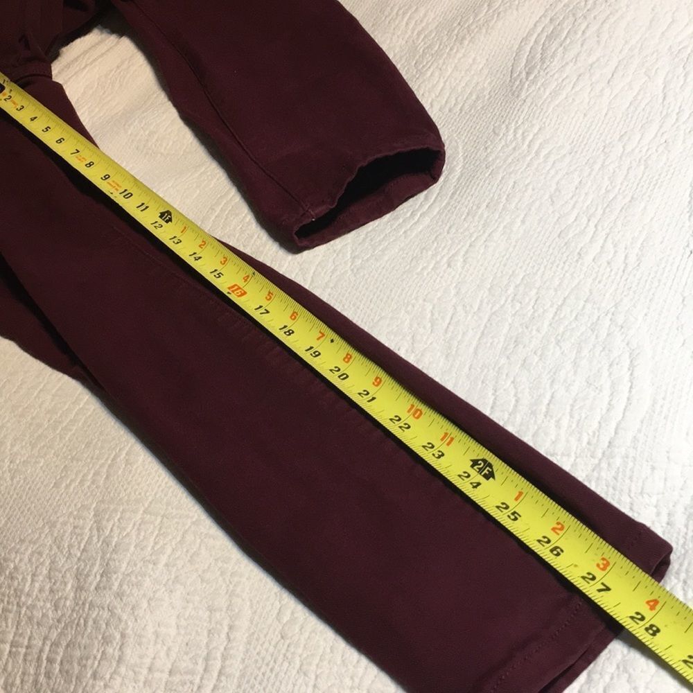 Pull on jeans deep red stretchy Jeans. Size 8 - Picture 8 of 8